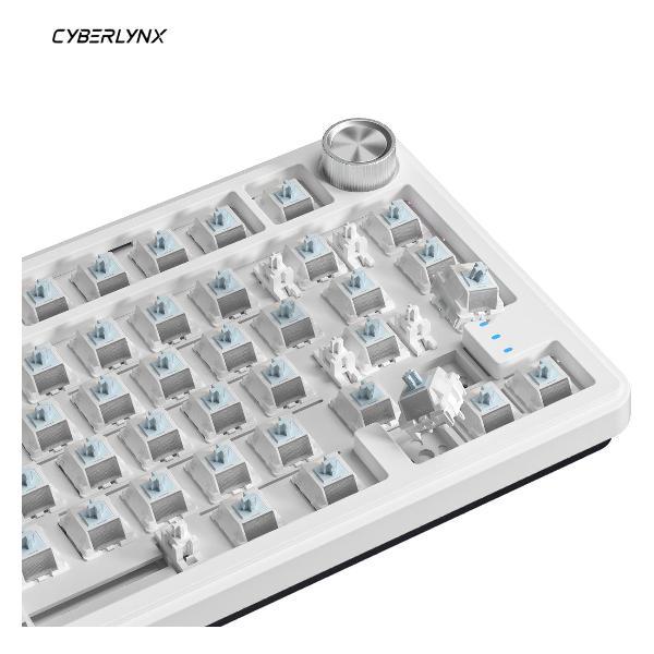 Клавиатура беспроводная CYBERLYNX RX75_Pro Glow_Blue_switch белый