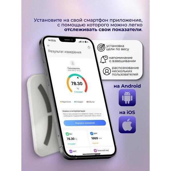 Весы напольные умные EVMEDIX SBS-EV56