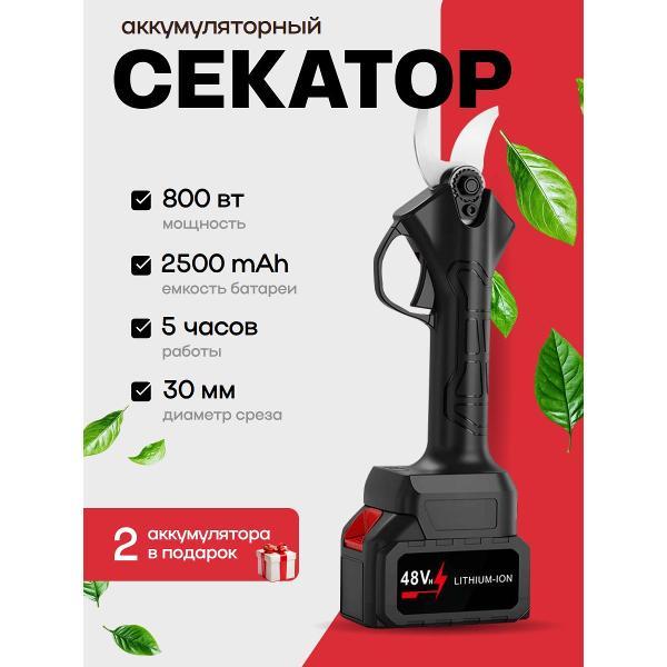 Секатор WJB аккумуляторный садовый с 2 АКБ