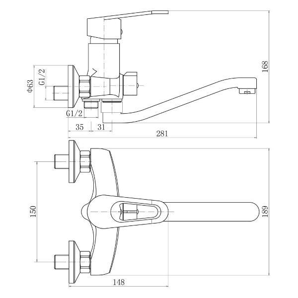 Смеситель Plstart PL2206