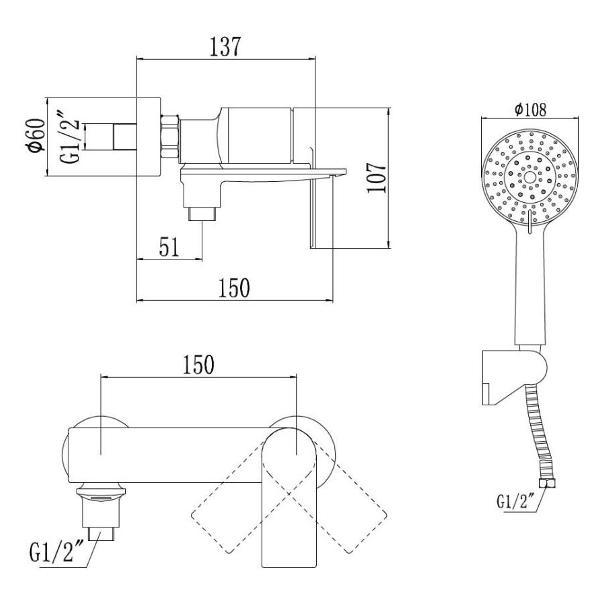 Смеситель Savol S-601808H