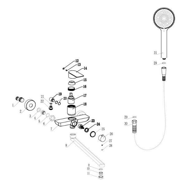 Смеситель Fmark FS8824H