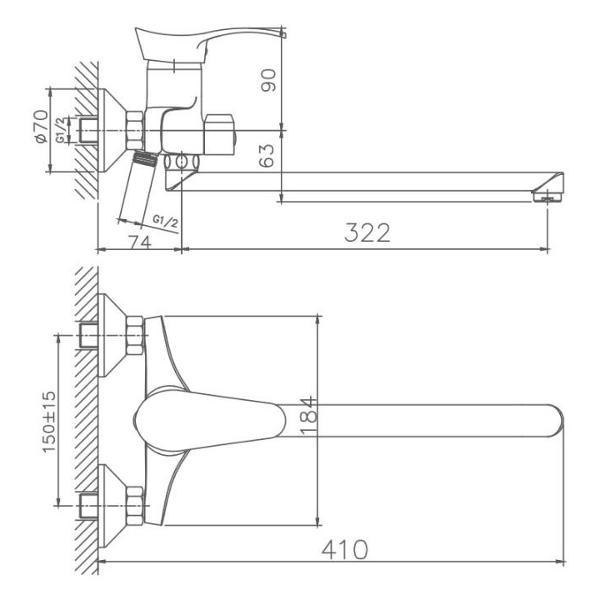 Смеситель Haiba HB2201