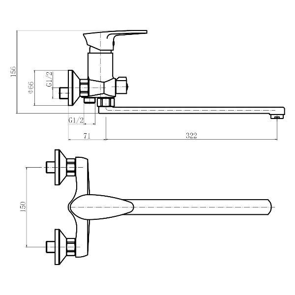 Смеситель Plstart PL2205-8