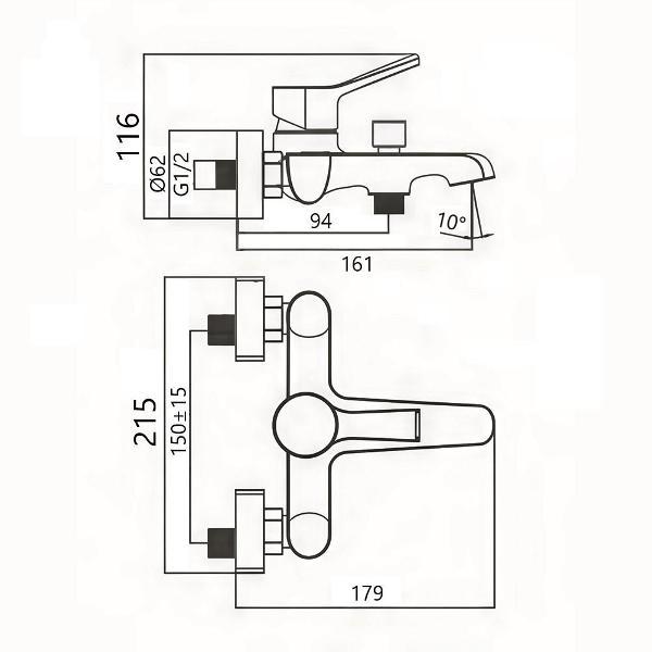 Смеситель Maretti EA22RF163