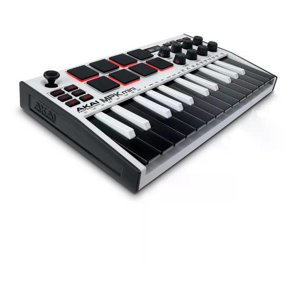 MIDI клавиатура AKAI PRO MPK Mini MK3 Black белый
