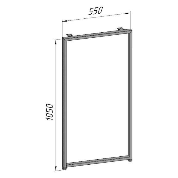 Подстолье Parallax прямоугольное 1050х550 40х20 белое регулируемое