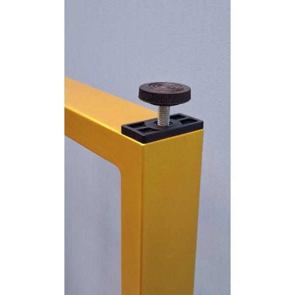 Подстолье Parallax прямоугольное 890х550 40х20 золотое регулируемое