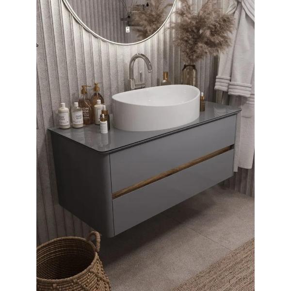 Тумба для ванной 1MARKA Подвесная под раковину 100х45 см Monro MARKA ONE, цвет Серый Ц0000036662