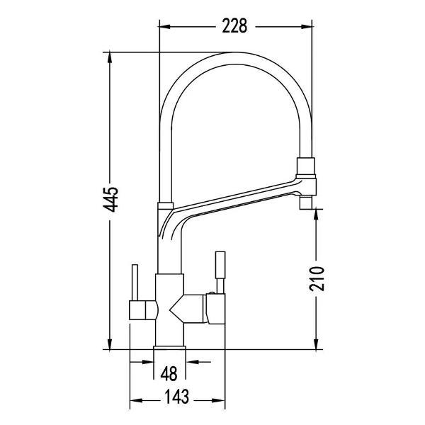 Смеситель Rose R658Y
