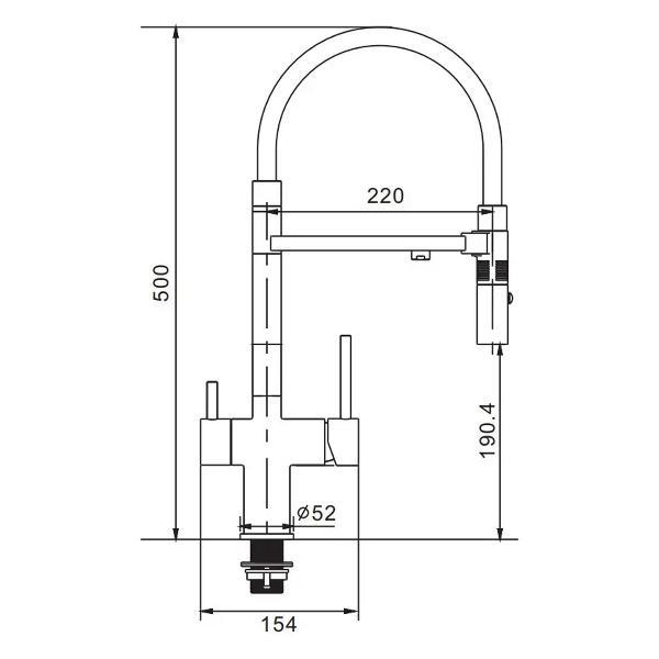 Смеситель Rose R958H