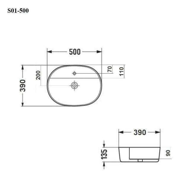 Раковина для ванной BOND S01-500