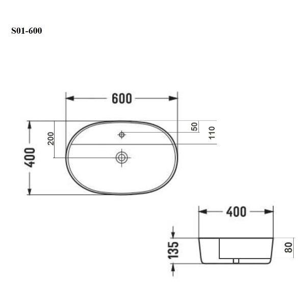 Раковина для ванной BOND S01-600