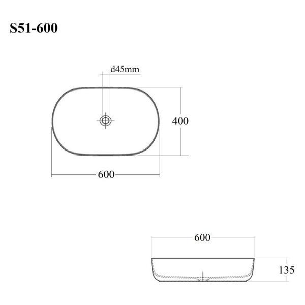 Раковина для ванной BOND S51-600