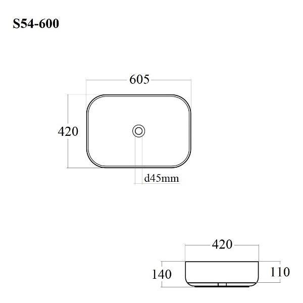 Раковина для ванной BOND S54-600