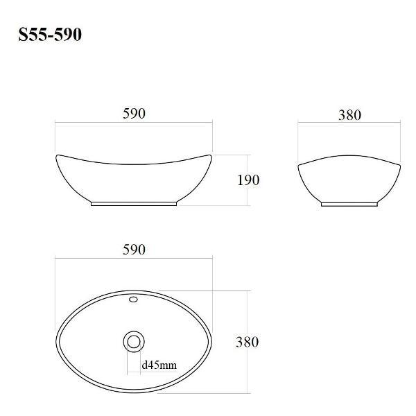 Раковина для ванной BOND S55-590