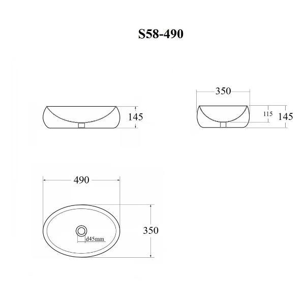 Раковина для ванной BOND S58-490