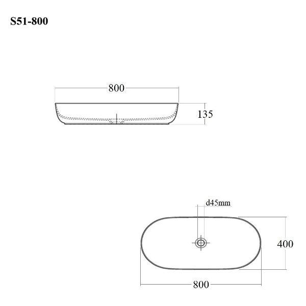 Раковина для ванной BOND S51-800