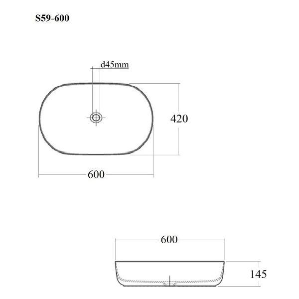 Раковина для ванной BOND S59-600