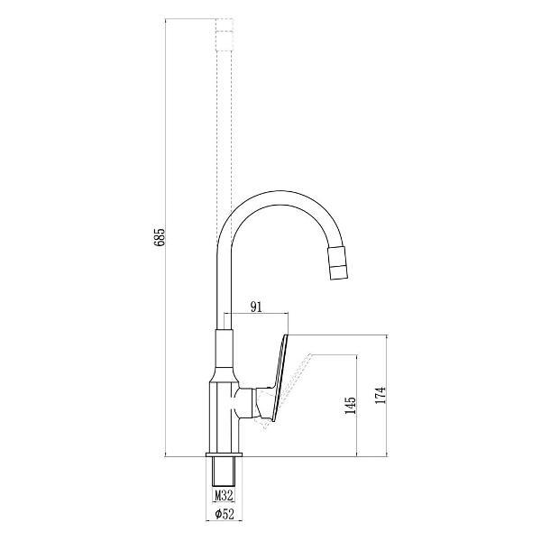 Смеситель Savol S-600606AW