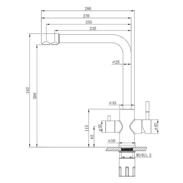 Смеситель WesnaArt EKO05-151Black