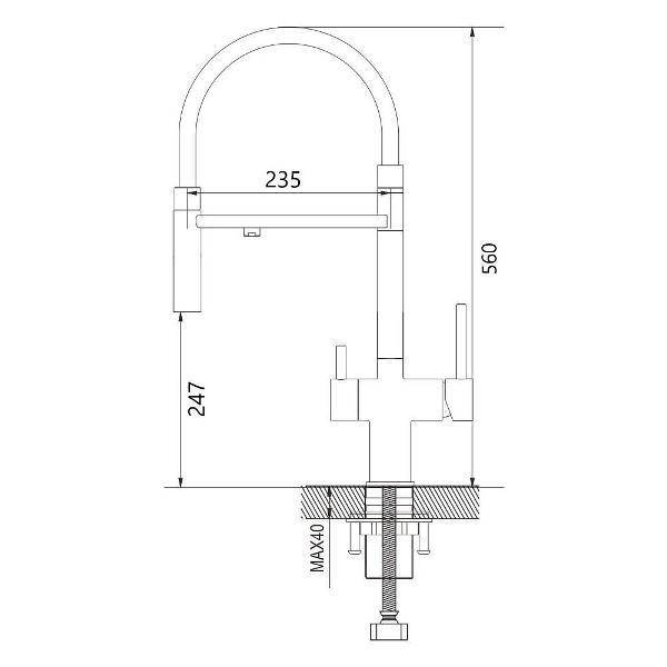 Смеситель Maretti CAG31RGF18