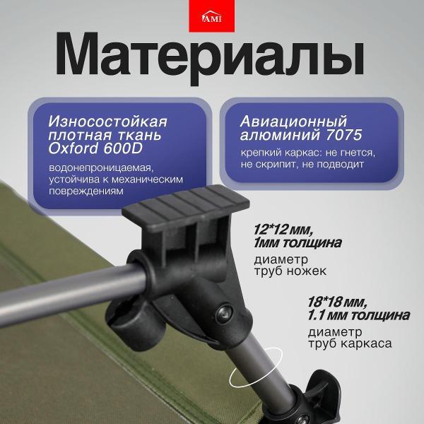Раскладушка Ami TrailRest зеленый