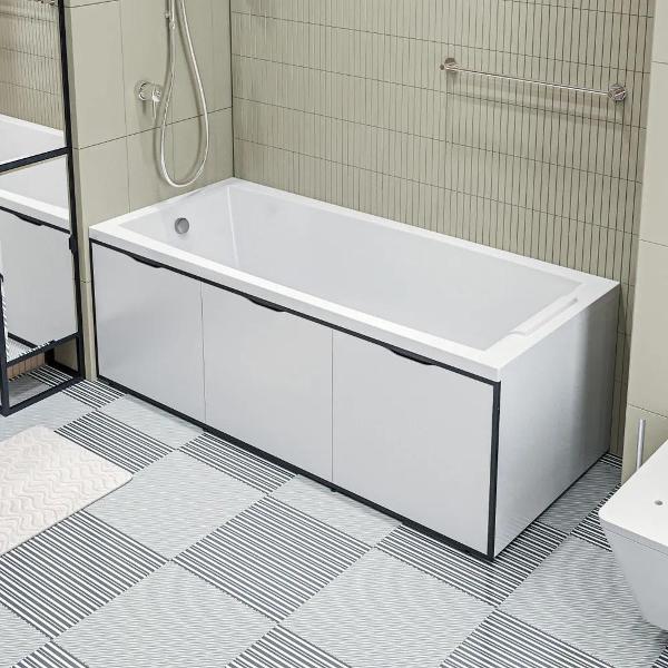 Экран под ванну 1MARKA 160 см, со съемными панелями, МДФ, цвет белый GL160IceWhite