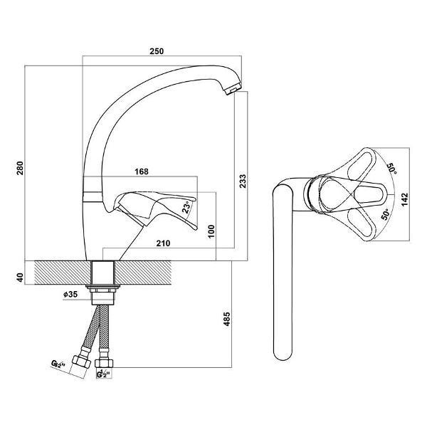 Смеситель Florentina 313.12H.1123.307