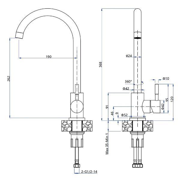 Смеситель GranFest Z-5410 черный