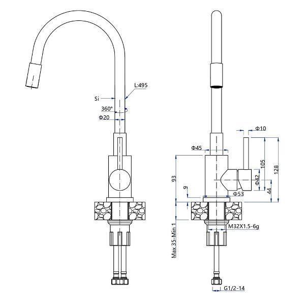 Смеситель GranFest 5433