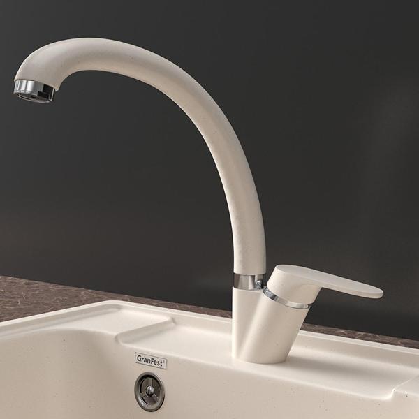 Смеситель GranFest Z-3323 белый