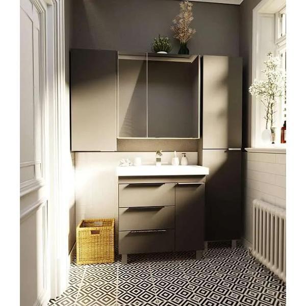 Шкаф для ванной комнаты 1MARKA Gaula 40 Подвесной, цвет Графит У92553