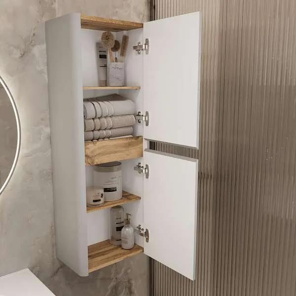 Шкаф для ванной комнаты 1MARKA подвесной 110х40 см Mona цвет агатовый серый Ц0000045482