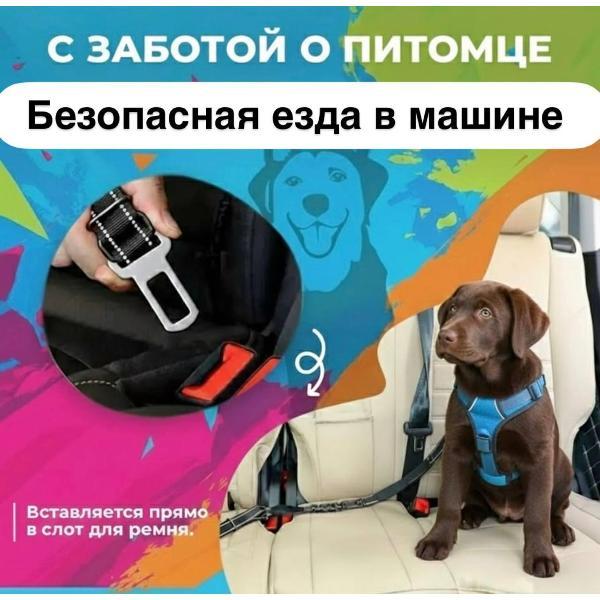 Поводок Антирывок для средних собак черный