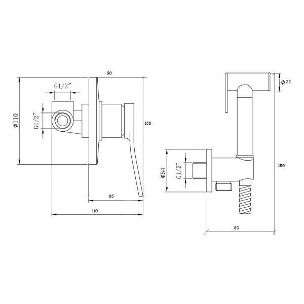 Гигиенический душ Bronze de Luxe EL28CB