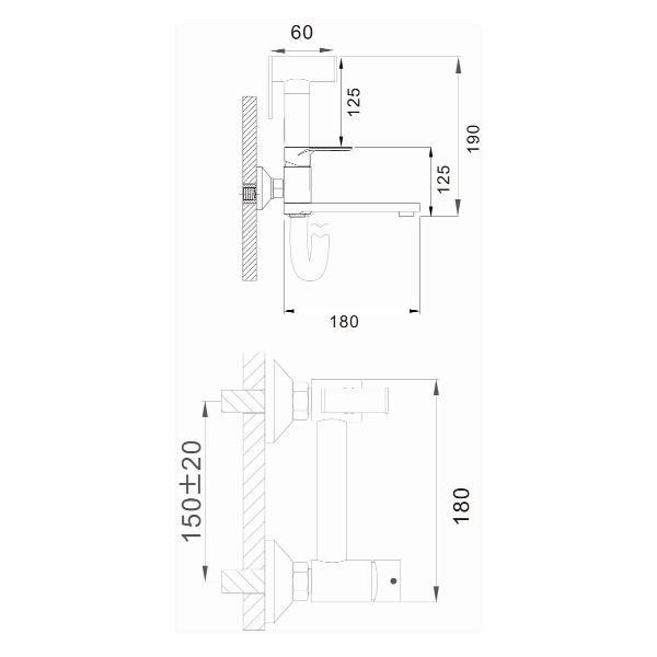 Гигиенический душ D-Lin D181202-A