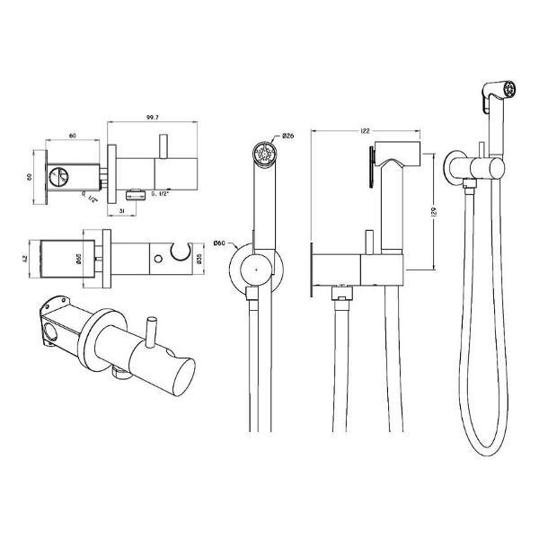 Гигиенический душ Graffio KSPAT103-07NS