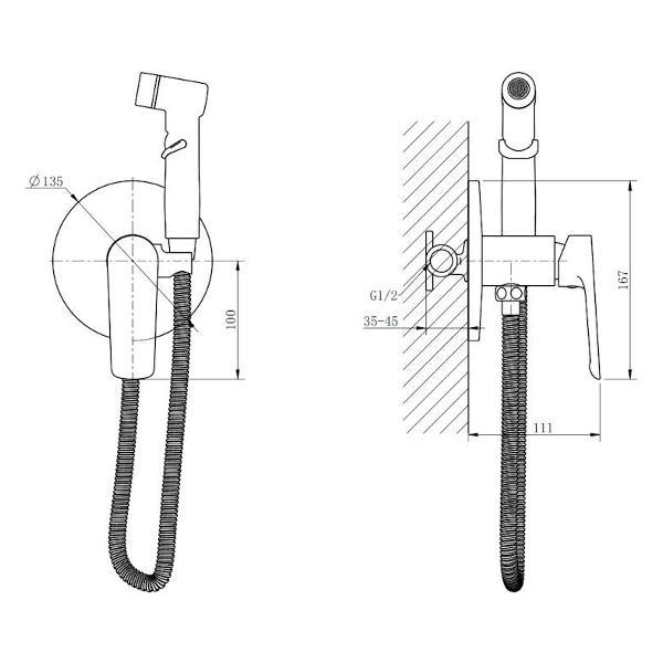 Гигиенический душ ESKO SMHLGGM
