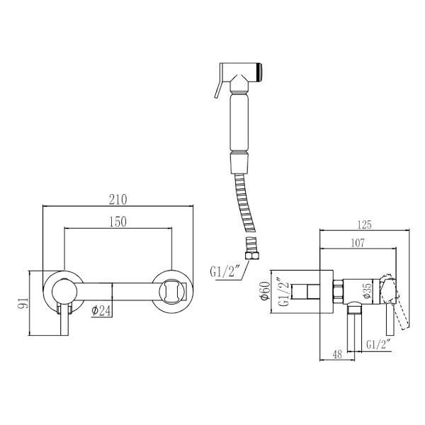 Гигиенический душ Savol S-FXQ006C