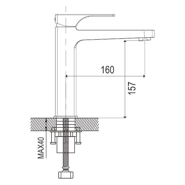 Смеситель Rose R1001H