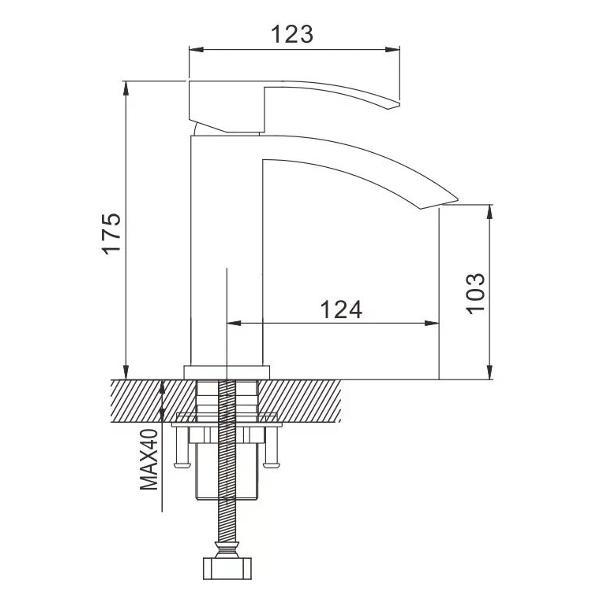 Смеситель Rose R1501F