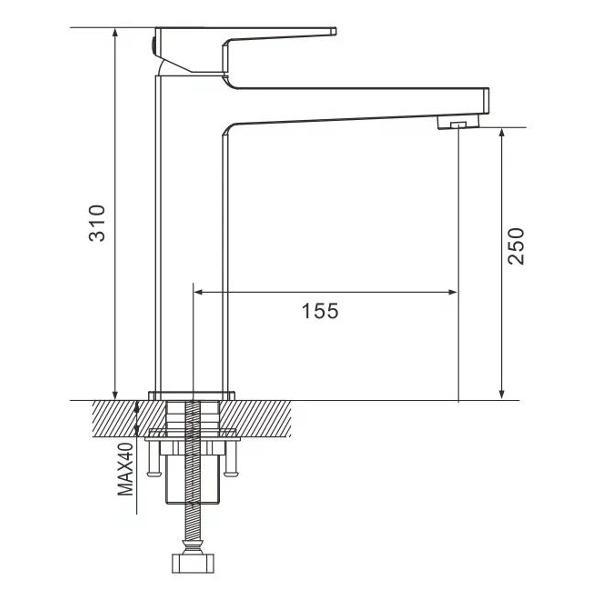 Смеситель Rose R2811H
