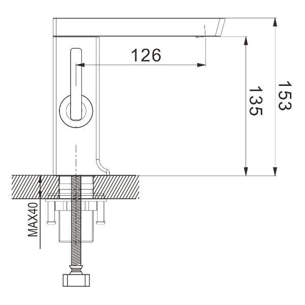 Смеситель Rose R1801H