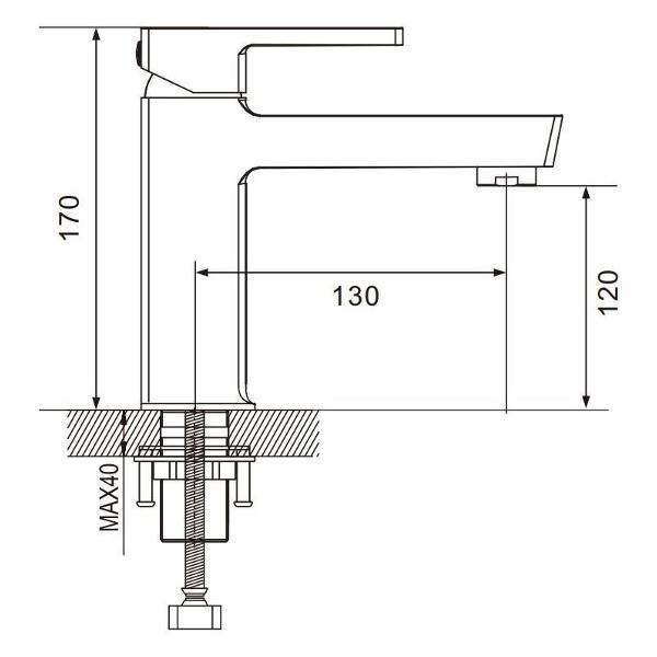 Смеситель Rose R1801G-1