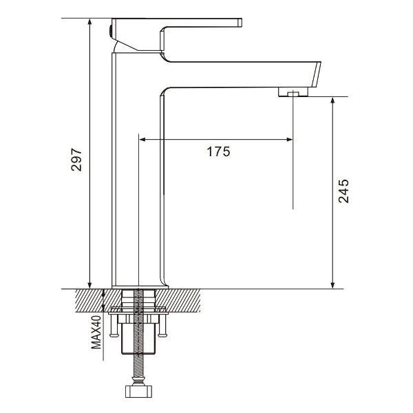 Смеситель Rose R1811G-1