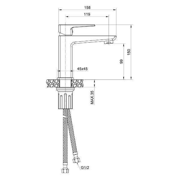 Смеситель WesnaArt NAR06-210BL-25100