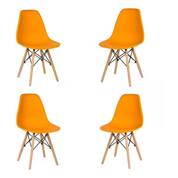 Стул обеденный СтулБержи для кухни Eames, оранжевый (комп. 4 шт)