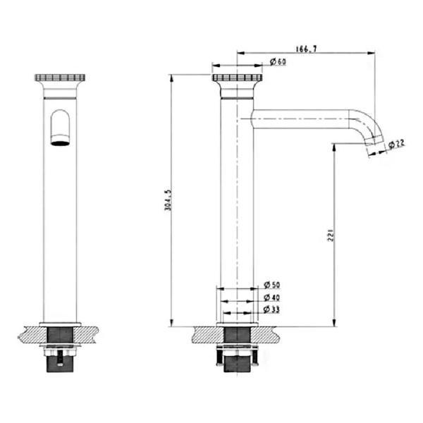 Смеситель Bronze de Luxe 9008W-G