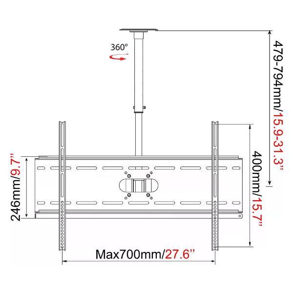 Кронштейн для телевизора Cactus CS-CP04-R